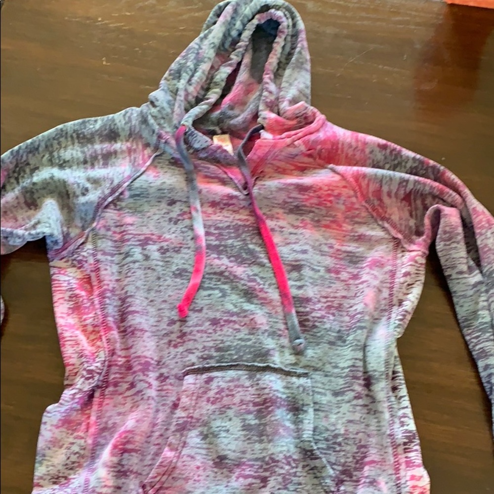 Pink and Grey Tie-dye Hoodie